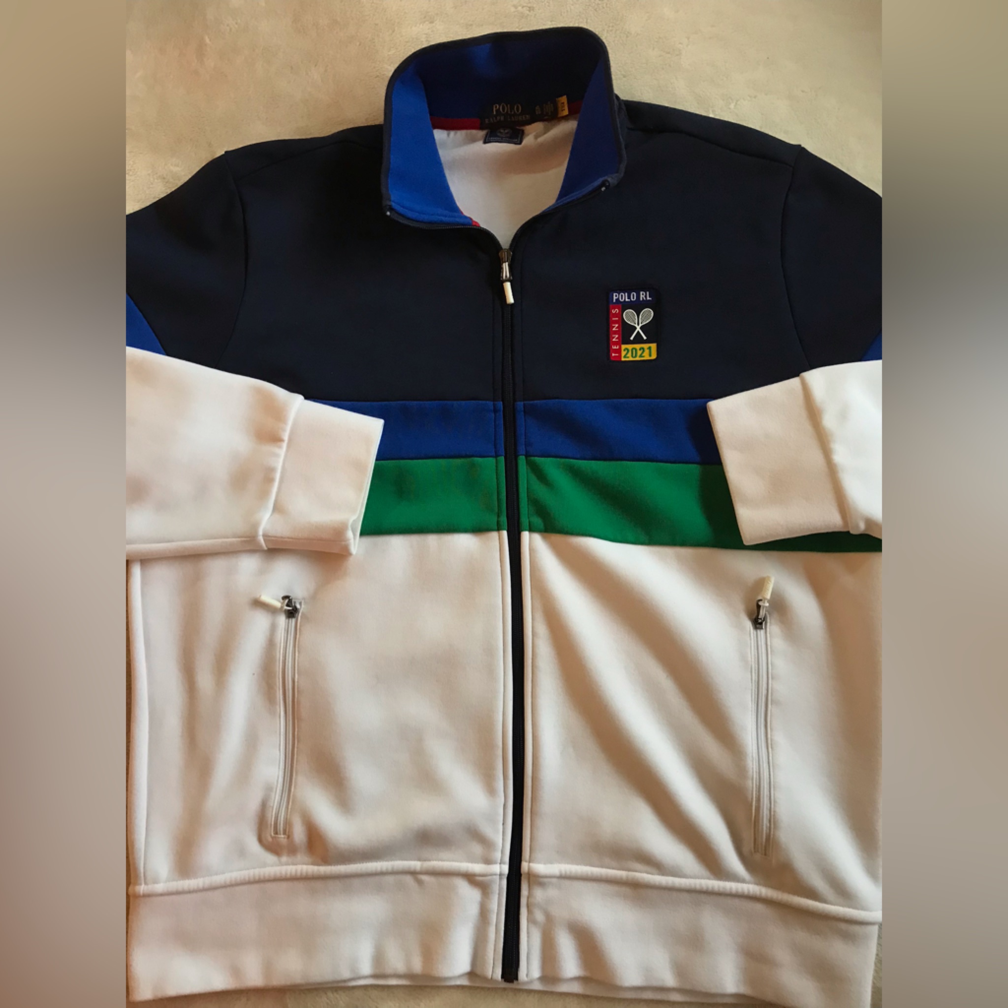 Polo Ralph Lauren Wimbledon Navy And Blue Tennis Jacket